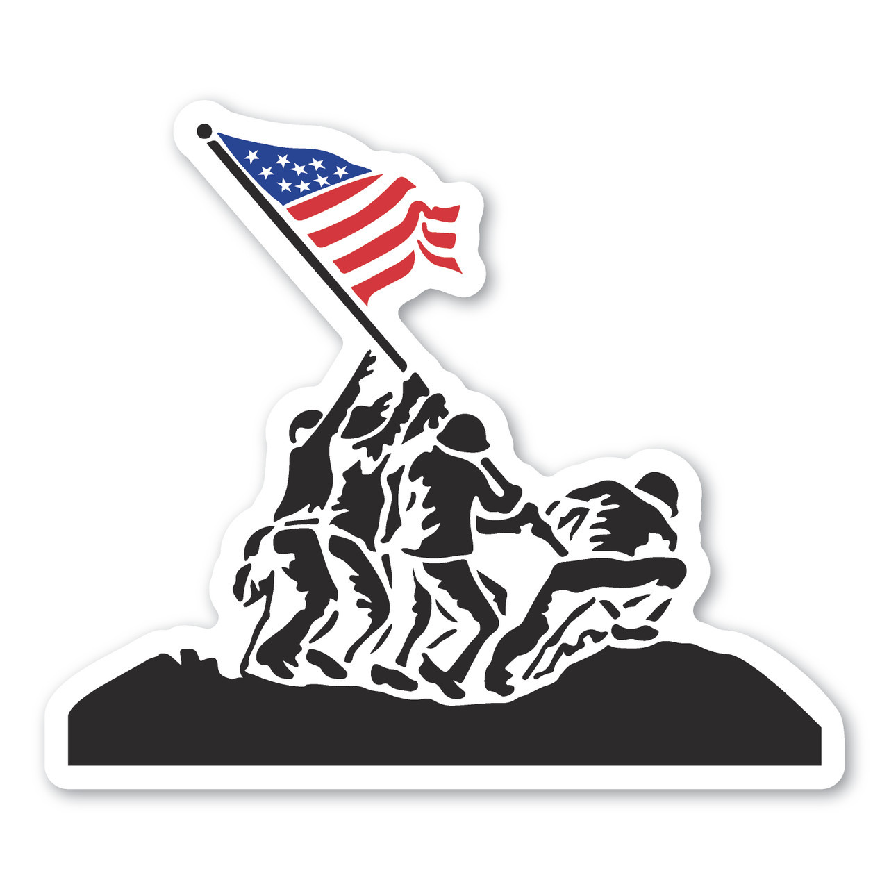 Made In USA Iwo Jima Magnet (5" x 4.3")
