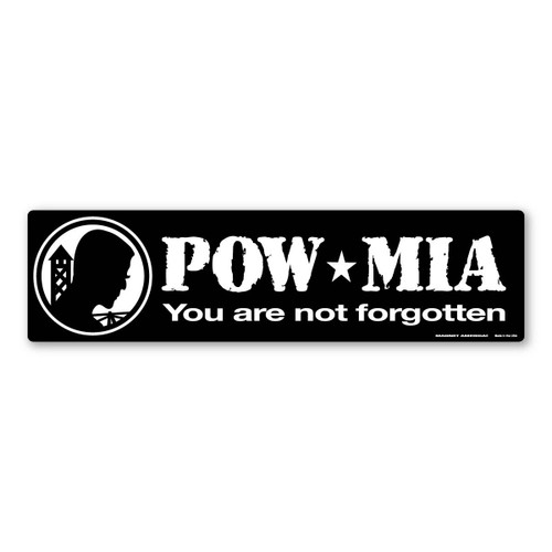 Made In USA POW-MIA Bumper Strip Magnet (2.88" x 10.88")