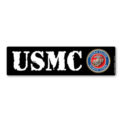 Made In USA USMC Bumper Strip Magnet (2.88" x 10.88")