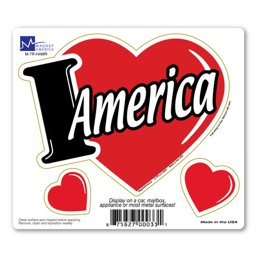 Made In USA I Love America 3-in-1 Magnet (5" x 5.75")