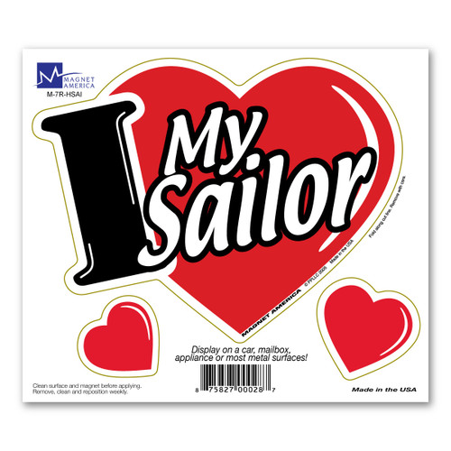 Made In USA I Love My Sailor 3-in-1 Magnet (5" x 5.75")