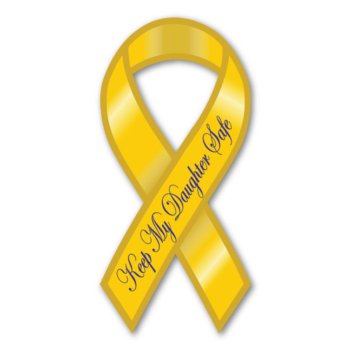 Made In USA Keep My Daughter Safe Ribbon Magnet (8" x 3.88")