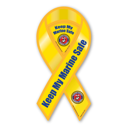 Made In USA Keep My Marine Safe 2-in-1 Ribbon Magnet (8" x 3.88")
