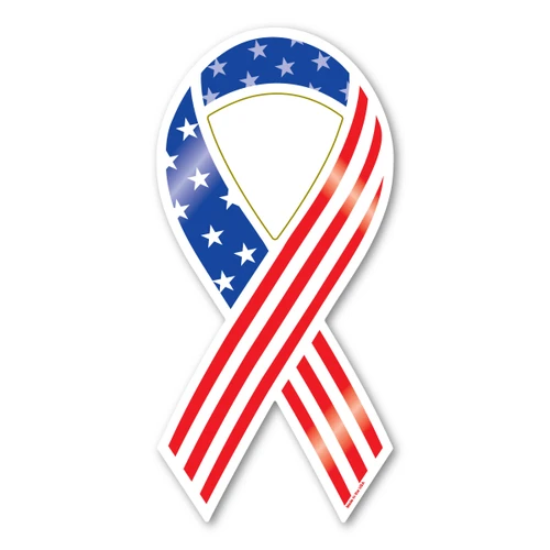 Made In USA Stars And Stripes Ribbon Magnet (8" x 3.88")