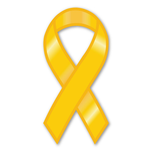 Made In USA Plain Yellow Ribbon Magnet (8" x 3.88")