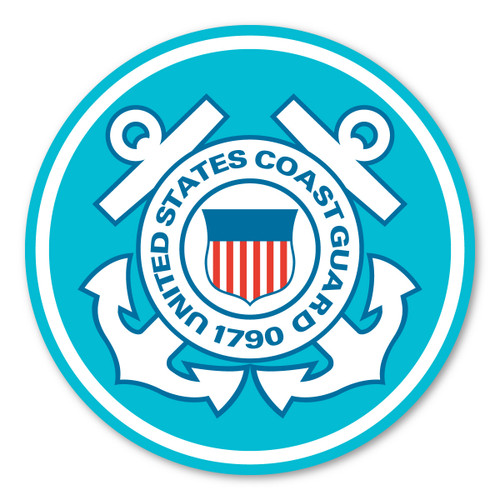 Made In USA Coast Guard Seal Car Door Sign Magnet (11.5" x 11.5")
