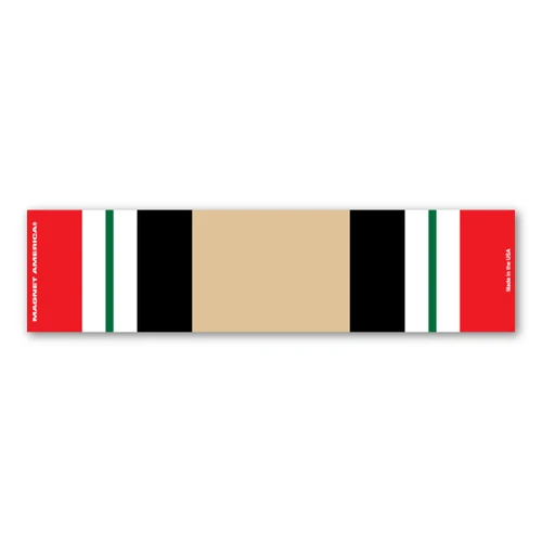 Made In USA Iraq War Service Ribbon Bar Magnet (2.5" x 10")
