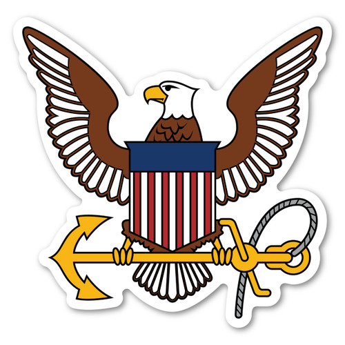 Made In USA Navy Logo Magnet (4.67" x 4.8")