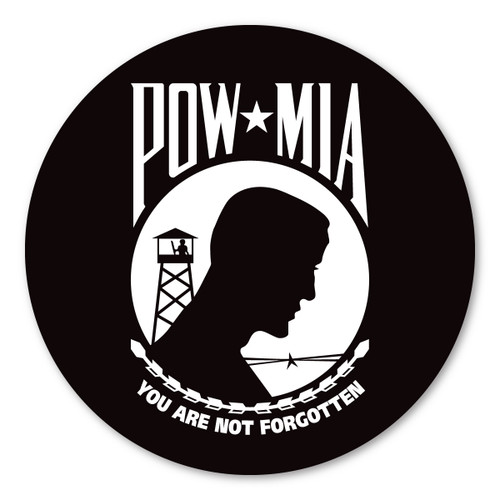 Made In USA POW-MIA Seal Magnet (5" x 5")