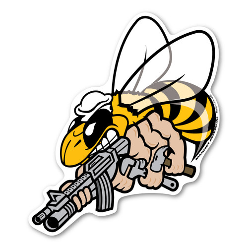 Made In USA Seabees Magnet (5" x 4.25")