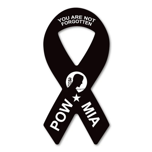 Made In USA POW-MIA Mini Ribbon Magnet (4" x 2")