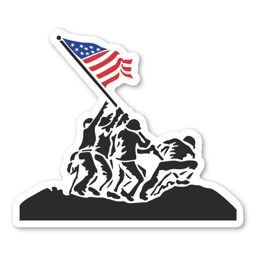 Made In USA Iwo Jima Small Magnet (3.5" x 3")