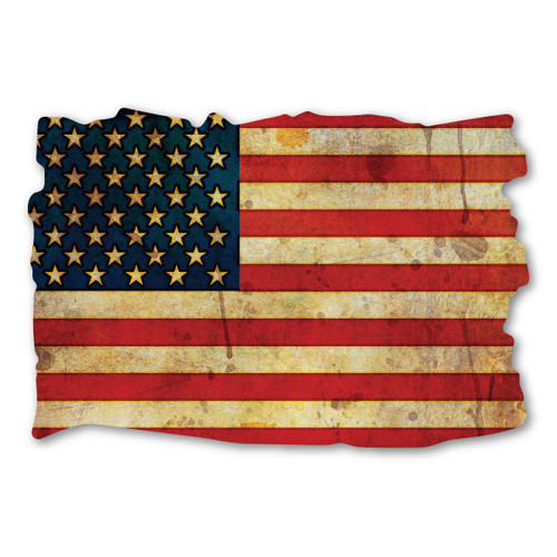 Made In USA American Flag Grunge Magnet (3.13" x 4.75")