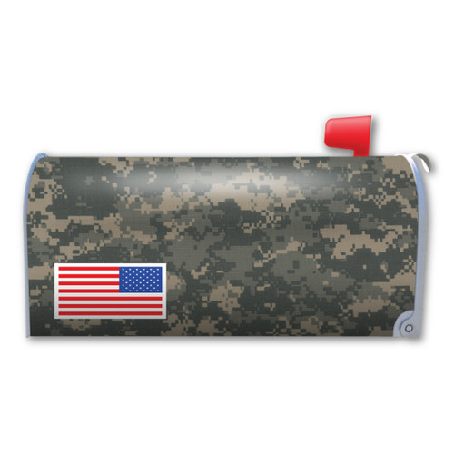 Made In USA Camouflage American Flag Mailbox Cover Magnet (21" x 18.38")