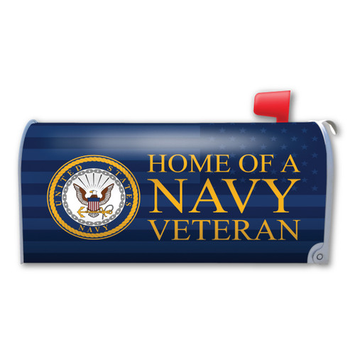 Made In USA Home Of A Navy Veteran Mailbox Cover Magnet (18.38" x 21")