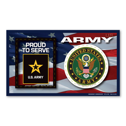 Made In USA Army Photo Frame Magnet (5.25" x 9")