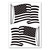 Made In USA Large Waving US Flag Pack - Black Magnet (4.45" x 6.25")