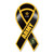 Made In USA Army Black 2-in-1 Ribbon Magnet (8" x 3.88")