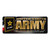 Made In USA Army Retired Chrome Mini Bumper Strip Magnet (1.5" x 4")