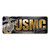 Made In USA USMC Retired Chrome Mini Bumper Strip Magnet (1.5" x 4")