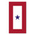 Made In USA Blue Star Serice Flag (1 Star) Magnet (5.5" x 3")