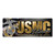 Made In USA USMC Veteran Chrome Bumper Strip Magnet (2.88" x 7.75")