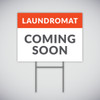 Laundromat Coming Soon Yard Sign - Red