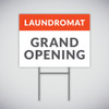 Laundromat Grand Opening Yard Sign - Red