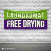 Laundromat Free Drying Banner - Purple/Green