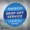 Laundromat Drop Off Service Window Cling Sticker