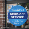 Wash & Fold Laundry Service Window Cling Sign