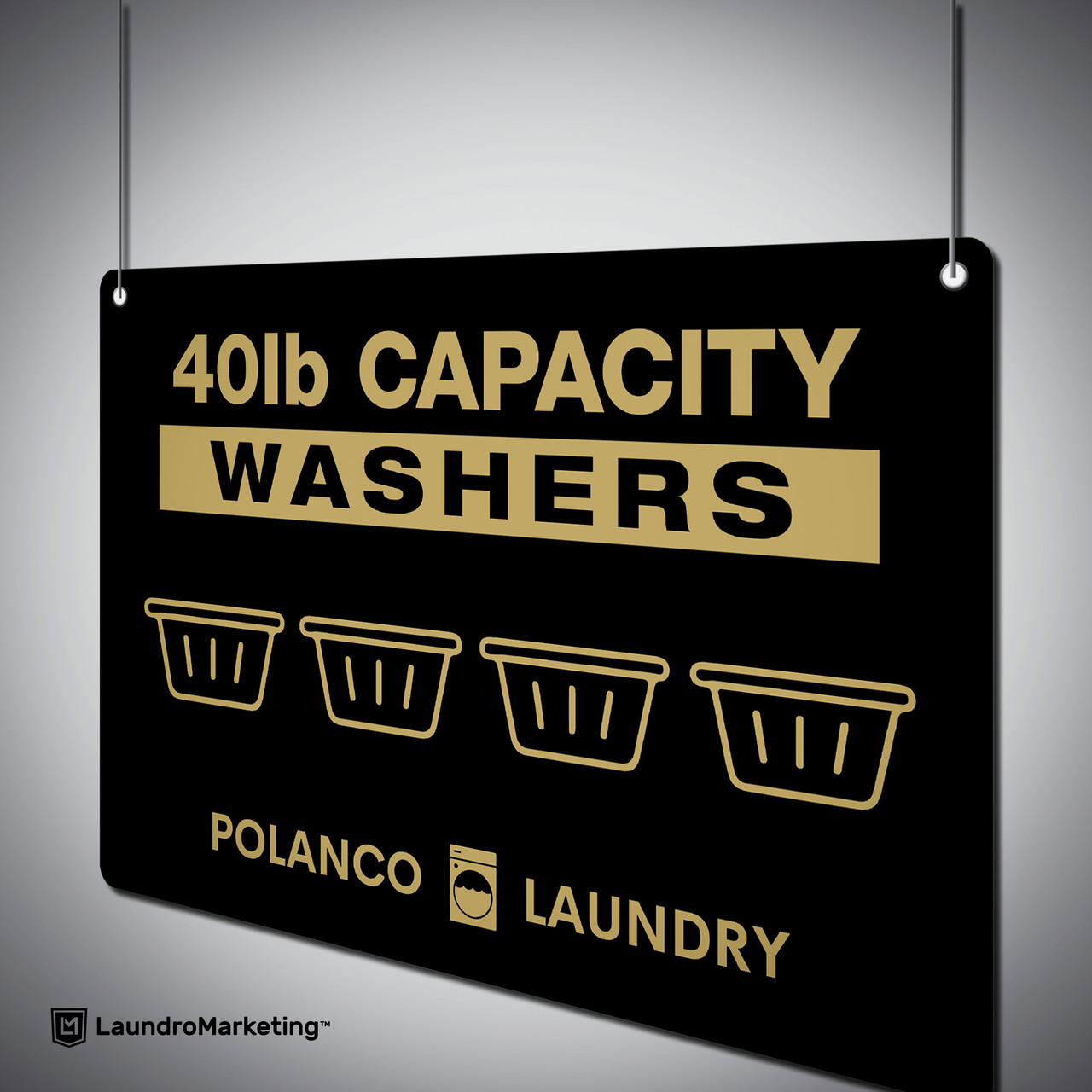 Laundromat Washateria Load Capacity Sign