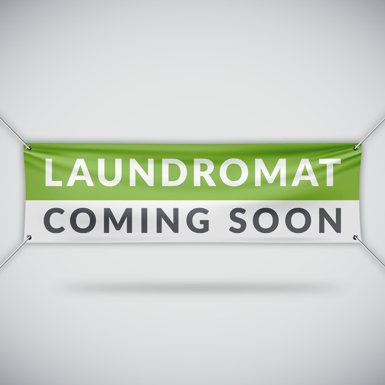 Laundromat Coming Soon Banner - Green