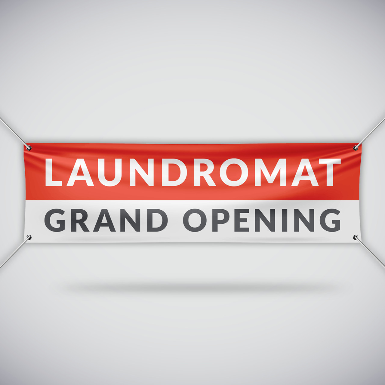Laundromat Grand Opening Banner - Red