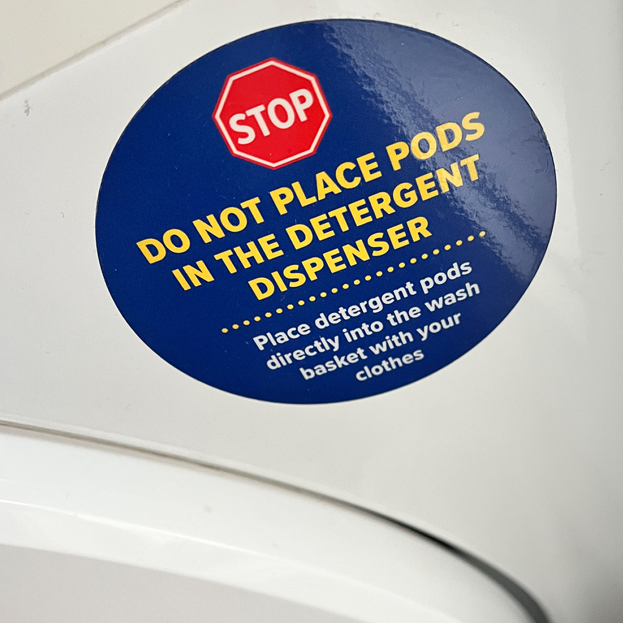 Laundry Room Do Not Place Pods in Soap Dispenser