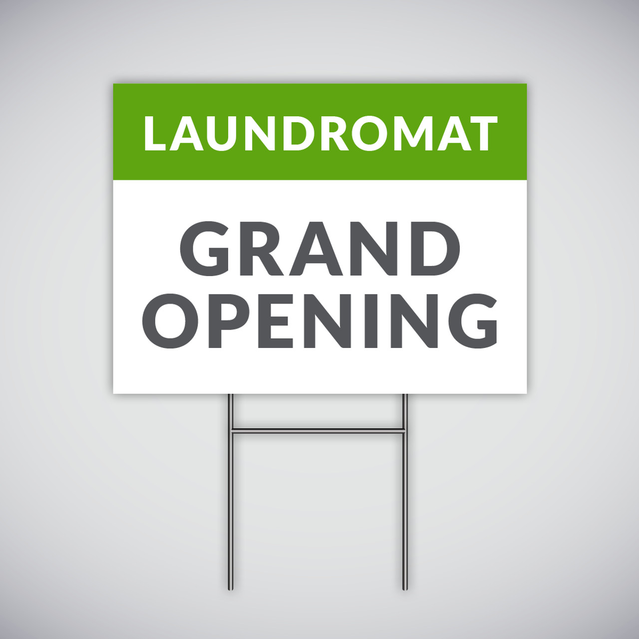 Laundromat Grand Opening Yard Sign - Green