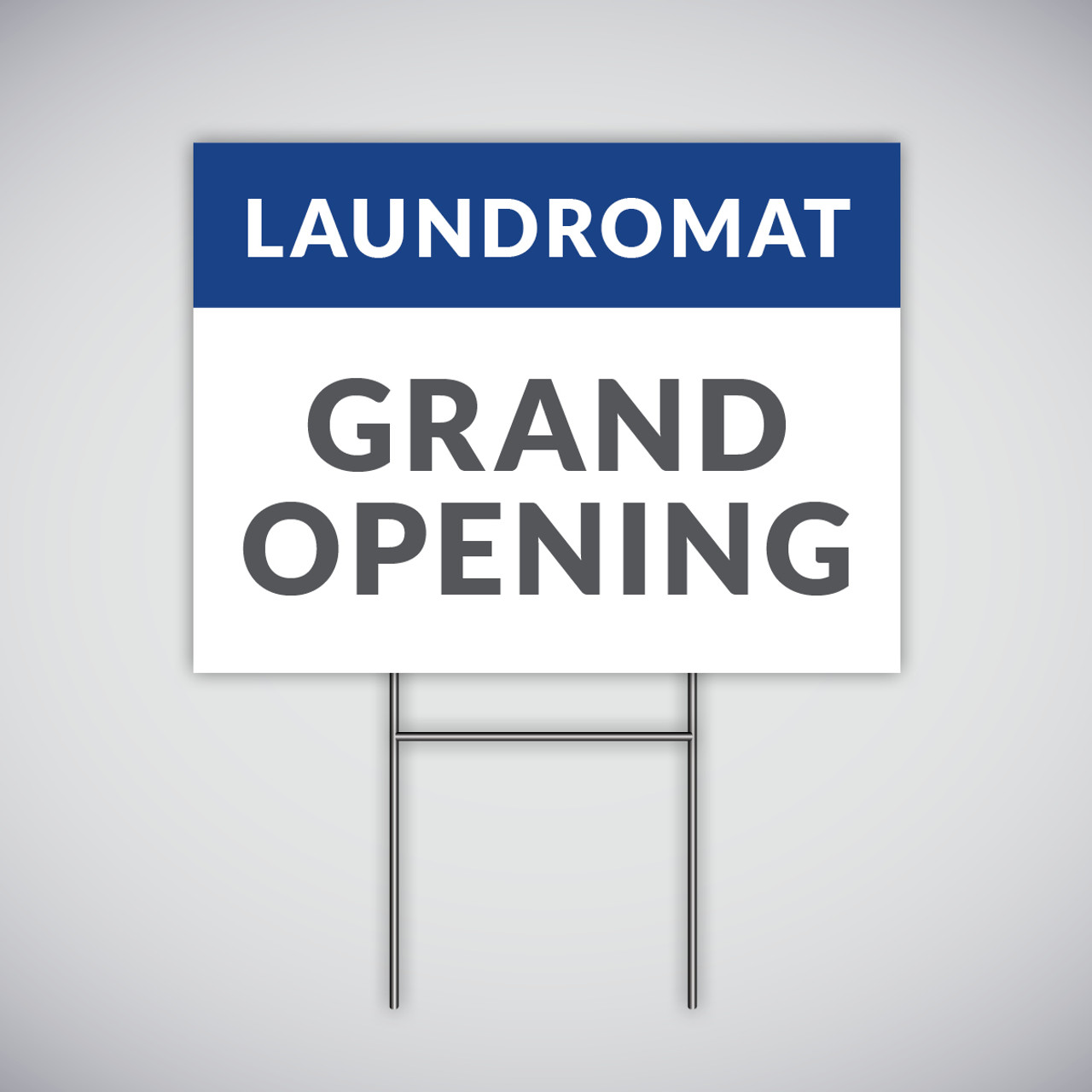 Laundromat Grand Opening Yard Sign - Blue