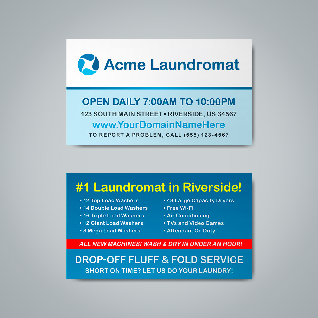 Laundromat Business Cards