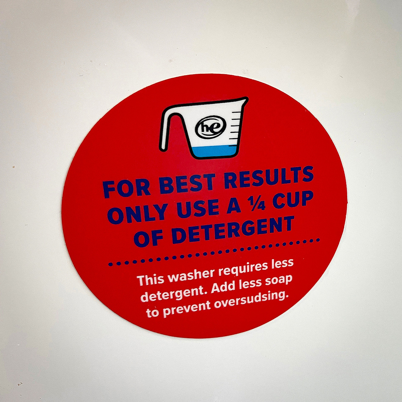 Use Less Detergent Prevent Oversudsing Decal Sticker