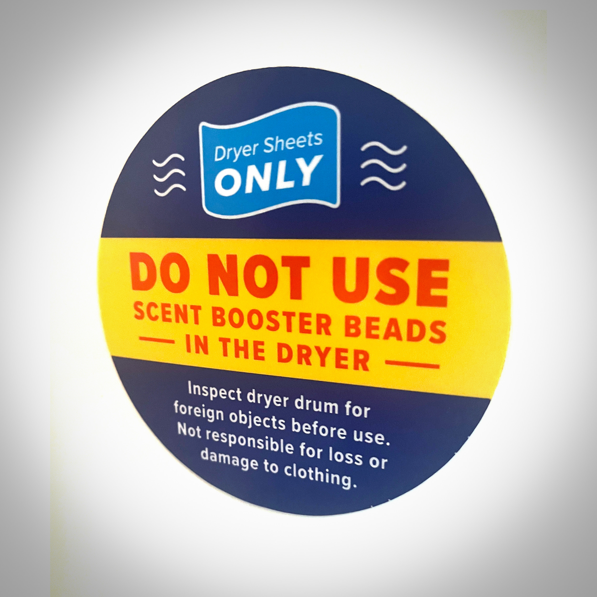 Do Not Use Scent Booster Beads in the Dryer Decal Pack of 12