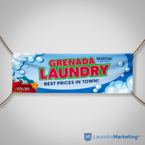 Custom Design Laundromat Banner