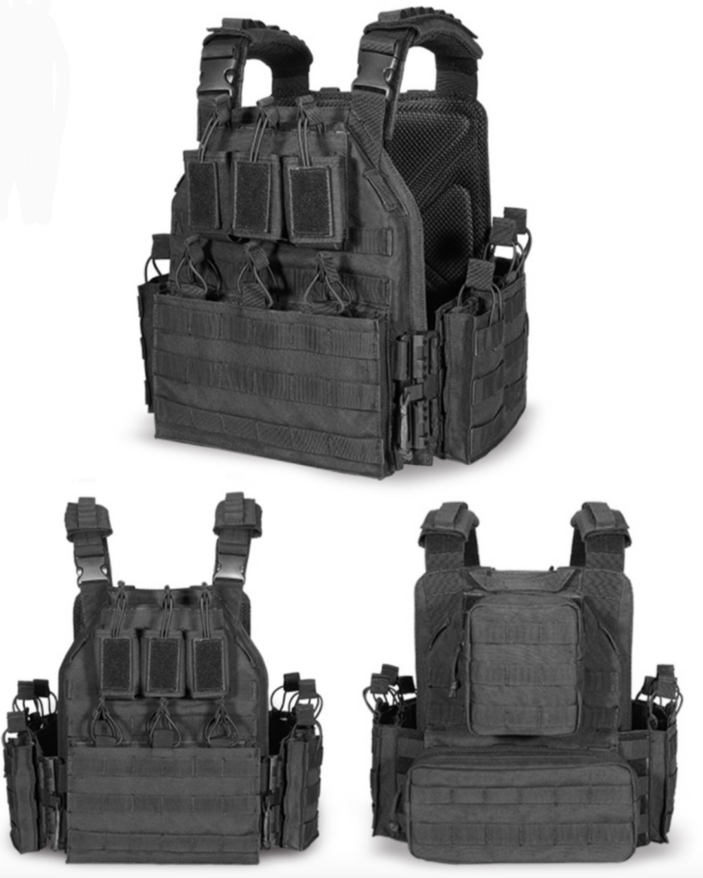 High Quality Bug-Out Quick Disconnect Plate Carrier with Molle Pouches