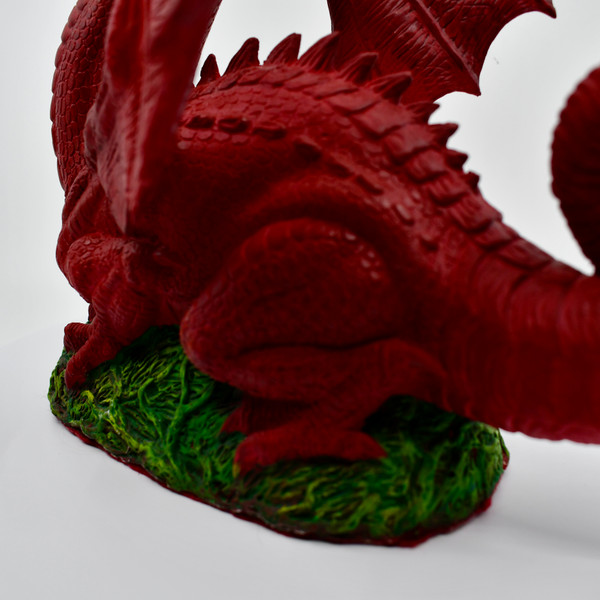 Y Ddraig Goch  (The Red Dragon of Wales) - Hand cast Statue