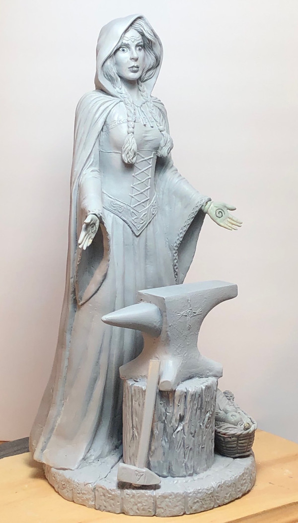 Brid (Brigid) - Hand cast statue