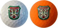 TWO Caddyshack Style Bushwood CC Logo Wilson Golf Balls (1 White and 1 Orange)