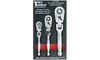 3Pc. Super Fine Flex-Head Stubby Ratchet Set
