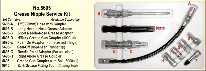 5695-B - Long Needle-Nose Grease Adaptor