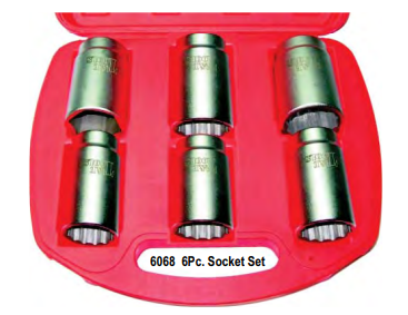 6068 - 6Pc. 1/2" Dr. Deep 12Pt. Socket Set