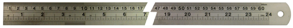 6427 - 24" DOUBLE SIDED STAINLESS STEEL RULER