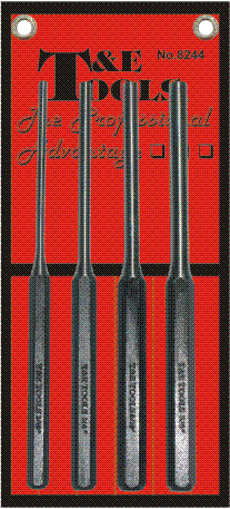 8244 - 4 Piece Long Pin Punch Set